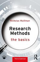 Research Methods: The Basics 3rd edition