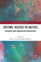 Victims Access to Justice: Historical and Comparative Perspectives
