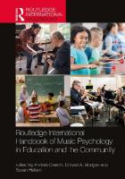 Routledge International Handbook of Music Psychology in Education and the  Community