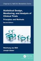 Statistical Design, Monitoring, and Analysis of Clinical Trials: Principles and Methods 2nd edition