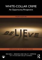 White-Collar Crime: An Opportunity Perspective 4th edition