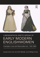 Biographical Encyclopedia of Early Modern Englishwomen: Exemplary Lives and Memorable Acts, 1500-1650