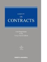 Chitty on Contracts 1st Supplement 34th edition