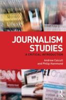 Journalism Studies: A Critical Introduction