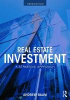 Real Estate Investment: A Strategic Approach 3rd edition