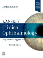 Kanski's Clinical Ophthalmology: A Systematic Approach 10th edition