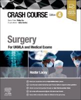 Crash Course Surgery: For UKMLA and Medical Exams 4th edition