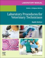 Laboratory Manual for Laboratory Procedures for Veterinary  Technicians 8th edition