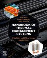 Handbook of Thermal Management Systems: e-Mobility and Other Energy Applications