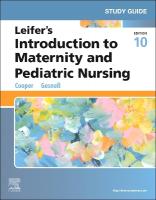 Study Guide for Leifer's Introduction to Maternity and Pediatric Nursing 10th edition
