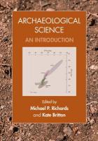 Archaeological Science: An Introduction