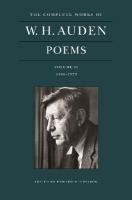 Complete Works of W. H. Auden: Poems, Volume II: 19401973