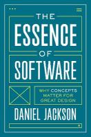 Essence of Software: Why Concepts Matter for Great Design