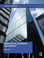 Materials for Architects and Builders 6th edition