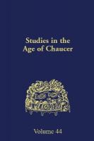 Studies in the Age of Chaucer: Volume 44 44th New edition