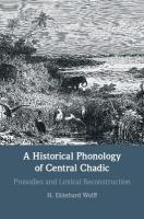 Historical Phonology of Central Chadic: Prosodies and Lexical Reconstruction