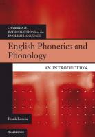 English Phonetics and Phonology: An Introduction