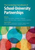Cambridge Handbook of SchoolUniversity Partnerships