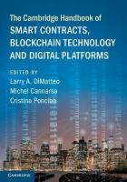 Cambridge Handbook of Smart Contracts, Blockchain Technology and Digital  Platforms