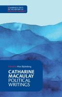 Catharine Macaulay: Political Writings New edition