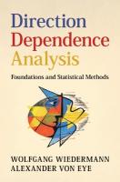 Direction Dependence Analysis: Foundations and Statistical Methods
