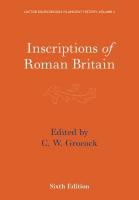 Inscriptions of Roman Britain 6th Revised edition