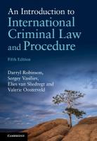 Introduction to International Criminal Law and Procedure 5th Revised edition