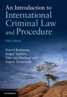 Introduction to International Criminal Law and Procedure 5th Revised edition