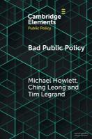 Bad Public Policy: Malignity, Volatility and the Inherent Vices of Policymaking