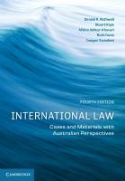 International Law: Cases and Materials with Australian Perspectives 4th Revised edition