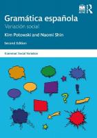 Gramática española: Variación social 2nd edition