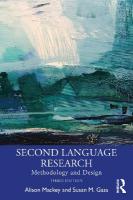 Second Language Research: Methodology and Design 3rd edition