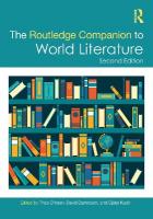 Routledge Companion to World Literature 2nd edition