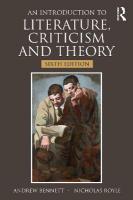 Introduction to Literature, Criticism and Theory 6th edition