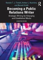 Becoming a Public Relations Writer: Strategic Writing for Emerging and Established Media 7th edition