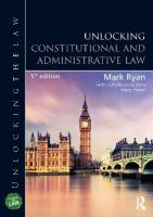 Unlocking Constitutional and Administrative Law 5th edition