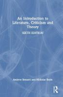 Introduction to Literature, Criticism and Theory 6th edition
