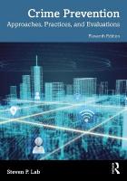 Crime Prevention: Approaches, Practices, and Evaluations 11th edition