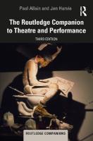 Routledge Companion to Theatre and Performance 3rd edition