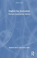 English for Journalists: Thirtieth Anniversary Edition 5th edition