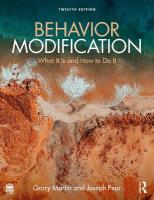 Behavior Modification: What It Is and How To Do It 12th edition