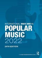 International Who's Who in Popular Music 2022 24th edition