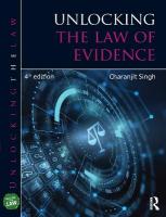 Unlocking the Law of Evidence 4th edition