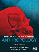 Introduction to Forensic Anthropology 6th edition
