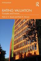 Rating Valuation: Principles and Practice 5th edition