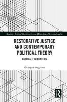 Restorative Justice and Contemporary Political Theory: Critical Encounters