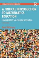 Critical Introduction to Mathematics Education: Human Diversity and Equitable Instruction 2nd edition