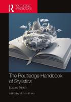 Routledge Handbook of Stylistics 2nd edition