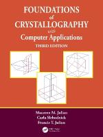 Foundations of Crystallography with Computer Applications 3rd edition