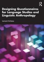Designing Questionnaires for Language Studies
